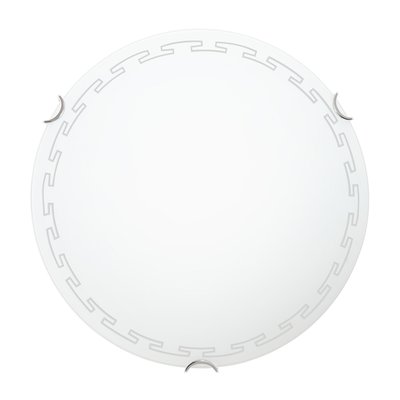 Світильник стельовий скляний круглий Декора 25070 Греція d400 3x60Вт білий 45243 фото