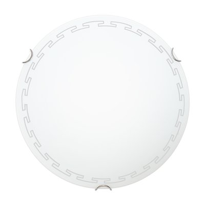 Світильник стельовий скляний круглий Декора 24070 Греція d300 2x60Вт білий 44201 фото