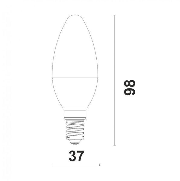 Лампа светодиодная свеча Ultralight C37 5Вт N E14 49134 фото