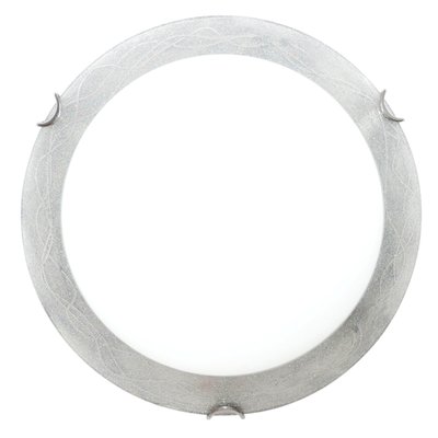 Світильник стельовий скляний круглий Декора 25140 Міраж d400 2x60Вт срібло 45516 фото