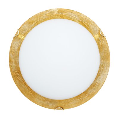 Светильник потолочный стеклянный круглый Декора 24140 Мираж d300 2x60Вт золото 44204 фото