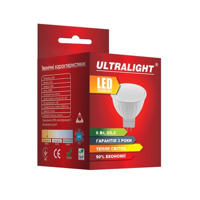 Лампа светодиодная точечная Ultralight MR16 6Вт Y G5.3 49145 фото