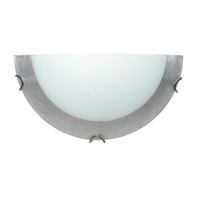 Светильник настенный стеклянный полукруг Декора 24141 Мираж 300x150 1x60Вт серебро 44195 фото