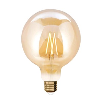 Лампа філаментна Lutec iDual Filament Amber FL G125 9W E27 51629 фото