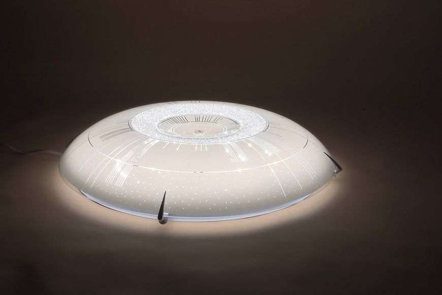 Светильник светодиодный стеклянный потолочный с пультом круглый Декора 80080 Хаос 51634 фото