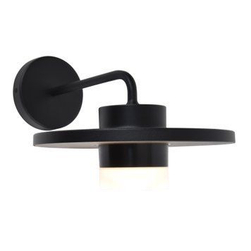 Светильник уличный настенный Lutec Plato Led Wall 1 Light Black 3000K Tradition 5213402012 фото
