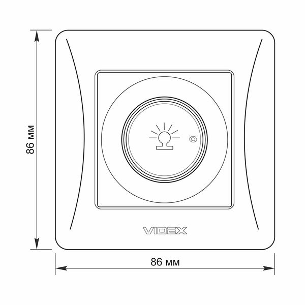 Димер VIDEX BINERA 600Вт білий VF-BNDM600-W фото