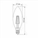 LED лампа VIDEX Filament C37FMD 4W E14 4100K дімерна 24558 фото 3