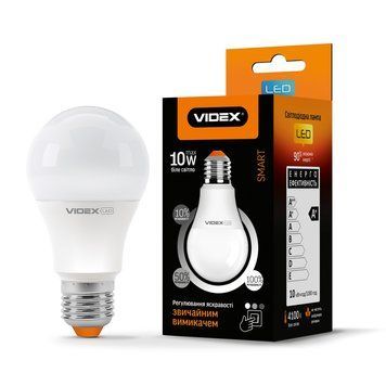 LED лампа з регулюванням яскравості VIDEX A60eD3 10W E27 4100K 24374 фото