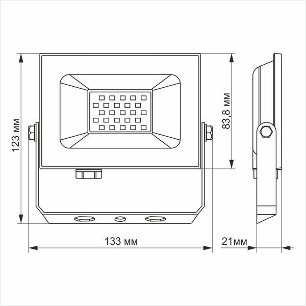 LED прожектор TITANUM TLF206 20W 6000K 23980 фото