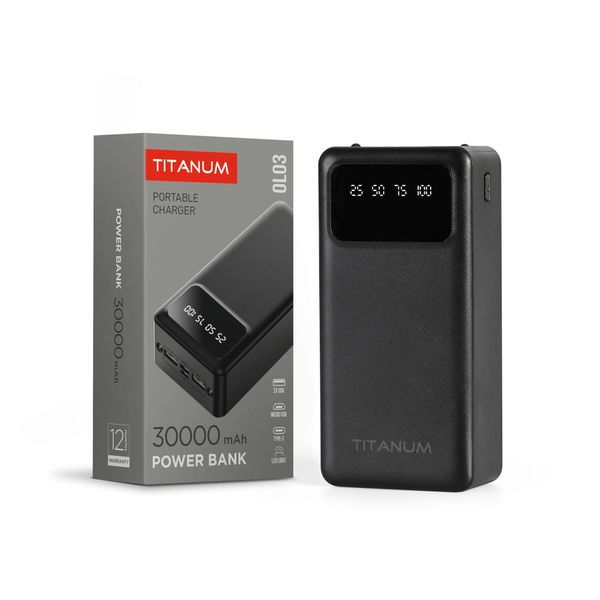 Повербанк TITANUM OL03 30000mAh чорний TPB-OL03-B фото