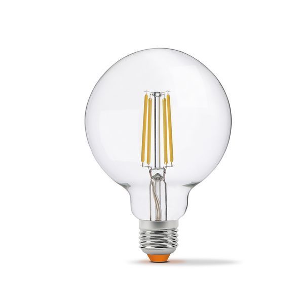 LED лампа VIDEX Filament G95FD 7W E27 4100K дімерна 24313 фото