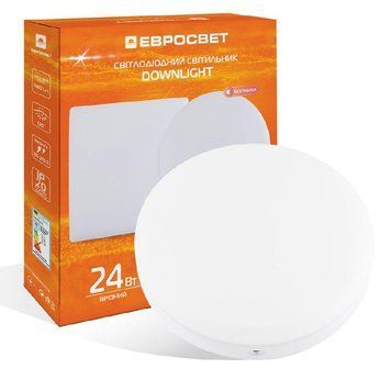 Світильник точковий накладний Євросвітло 24Вт коло LED-SR-170-24 6400К без рамки 2100009969006 фото