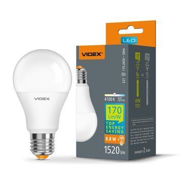 LED лампа VIDEX A60h 8.8W E27 4100K 28406 фото