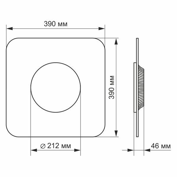LED світильник акриловий квадратний VIDEX 24W 4100K 24886 фото