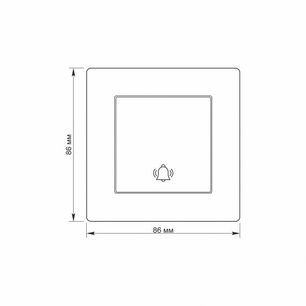 Кнопка звонка белая TITANUM STANDARD TF-ST-DB1-W фото