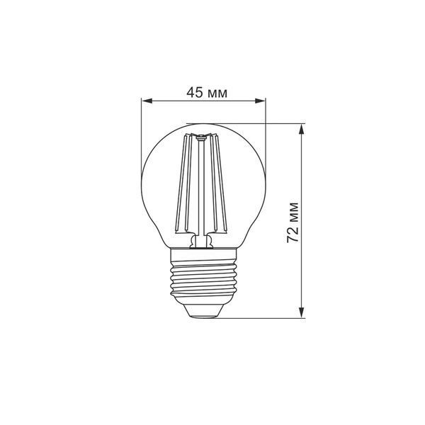LED лампа TITANUM Filament G45 4W E27 2200K бронза 25526 фото