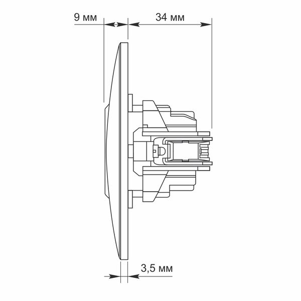 Розетка одинарная белая VIDEX BINERA VF-BNSK1-W фото