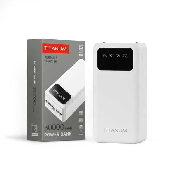 Повербанк TITANUM OL03 30000mAh белый TPB-OL03-W фото