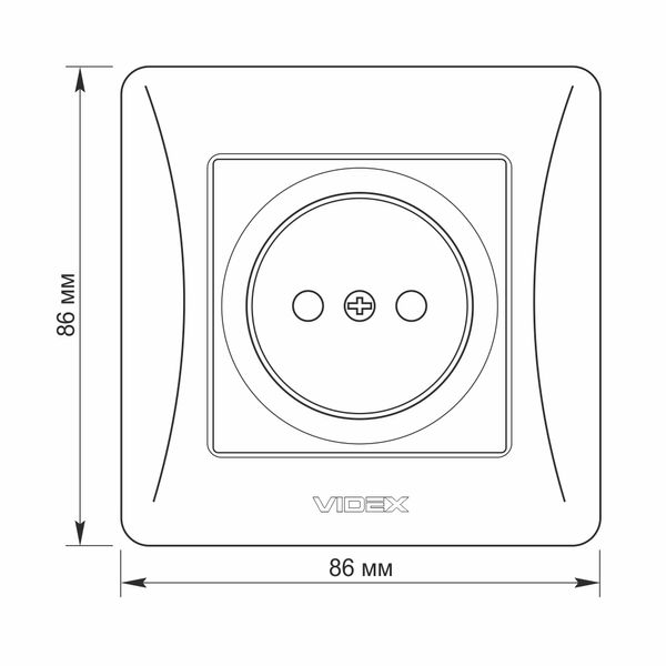 Розетка одинарная белая VIDEX BINERA VF-BNSK1-W фото