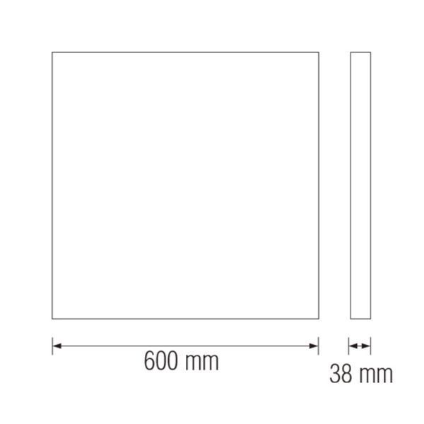 Світильник накладний 600*600 SMD LED PULSAR-48 48 W 6400K білий Horoz Electric 056-015-0048-050 фото
