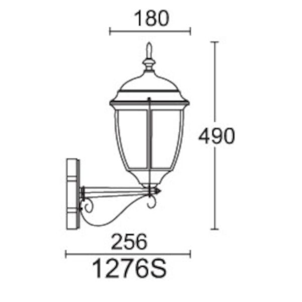 Светильник уличный настенный Lusterlicht Dallas II 1276S Е27 6403 фото
