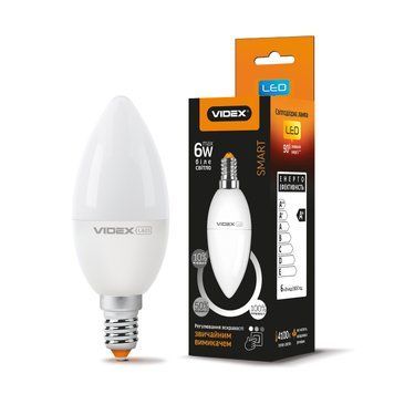 LED лампа з регулюванням яскравості VIDEX C37eD3 7W E14 4100K 25016 фото