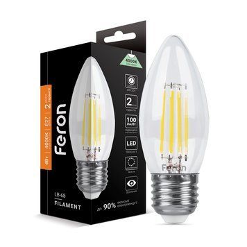 Світлодіодна лампа Feron Filament LB-68 4Вт E27 4000K F-25753 фото