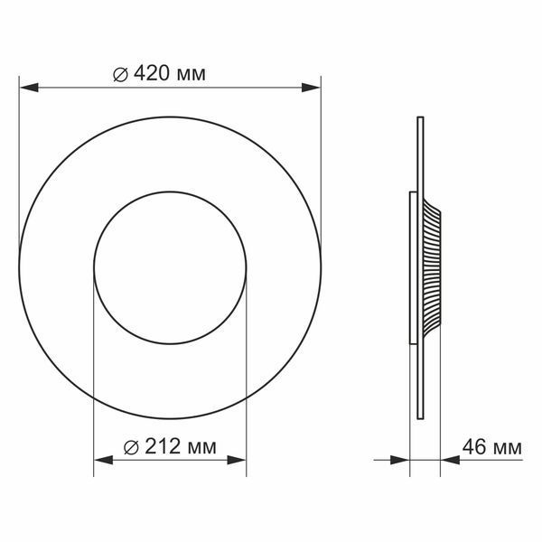 LED світильник акриловий круглий VIDEX 24W 4100K 24885 фото