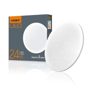 LED світильник настінно-стельовий VIDEX 24W 4100K Зоряне небо 25299 фото