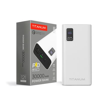 Повербанк TITANUM 728S 30000mAh 22.5W White 27365_T фото