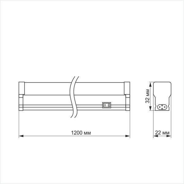 LED светильник линейный Т5 TITANUM 20W 1.2М 5000K 26379 фото