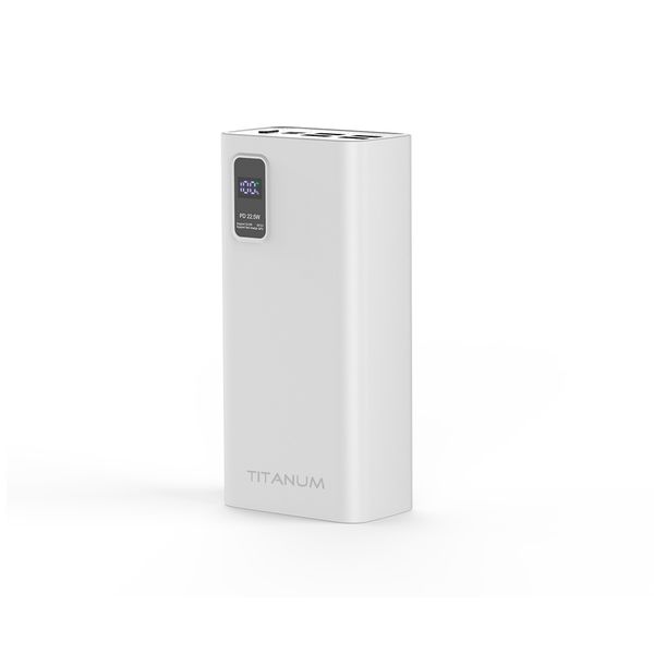 Повербанк TITANUM 728S 30000mAh 22.5W білий TPB-728S-W фото