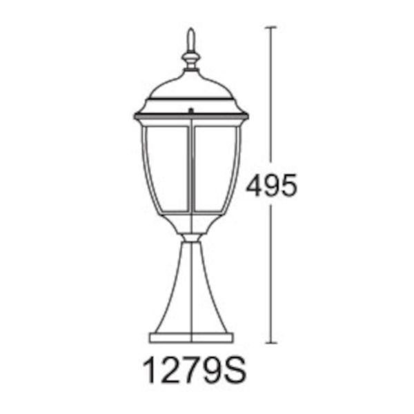 Светильник уличный столбик низкий Lusterlicht Dallas II 1279S Е27 6990 фото