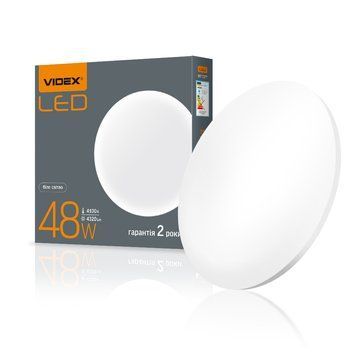 LED світильник настінно-стельовий круглий VIDEX 48W 4100K Матовий 25844 фото
