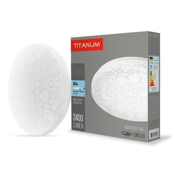 LED светильник настенно-потолочный TITANUM 32W 5000K Кольца 26688 фото