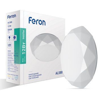 Світлодіодний накладний світильник Feron AL588 12Вт 5000K білий F-40191 фото