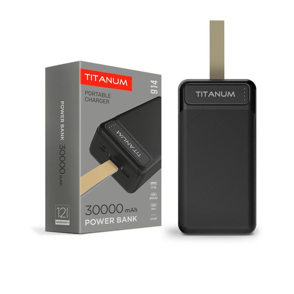 Повербанк TITANUM 914 30000mAh чорний TPB-914-B фото