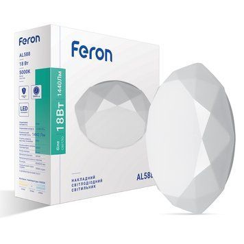 Світлодіодний накладний світильник Feron AL588 18Вт 5000K білий F-40192 фото