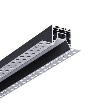 LED профіль врізний під шпаклівку KLOODI KLP165 2 з чорною вставкою "антиблік", 2м KLP165_2 фото