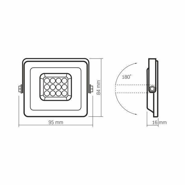 LED прожектор VIDEX F2e 10W 900Lm 5000K 220V 27540 фото