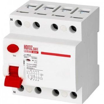 Дифференциальный автомат SAFE 80А 4P Horoz Electric 114-003-4080-010 фото