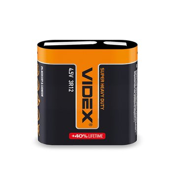 Батарейка сольова Videx 3R12 1pc SHRINK 3R12 1S фото