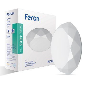 Світлодіодний накладний світильник Feron AL588 24Вт 5000K білий F-40193 фото