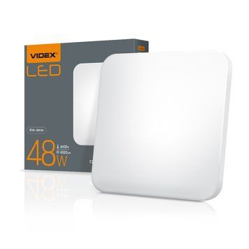 LED світильник настінно-стельовий Квадрат VIDEX 48W 4100K Матовий 25837 фото