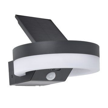 Светильник уличный настенный с датчиком движения Lutec Runda Solar Led Wall 1 Light Pir Dark Grey 4000K 6915801335 фото