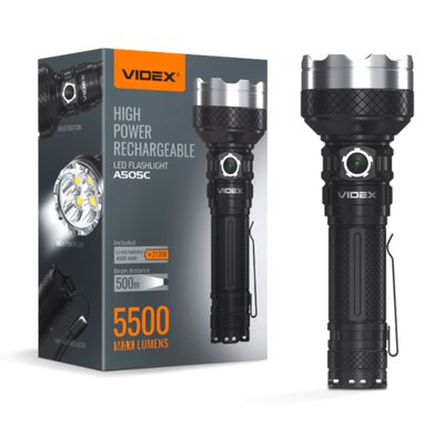 Ліхтарик ручний світлодіодний VIDEX VLF-A505C 5500Lm 5000K VLF-A505C фото