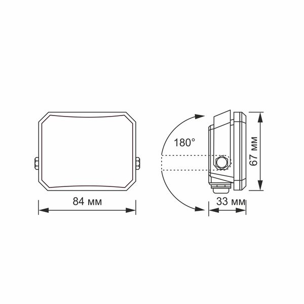 LED прожектор VIDEX F3 10W 5000K 220V Black (VLE-F3-0105B) 27712_V фото