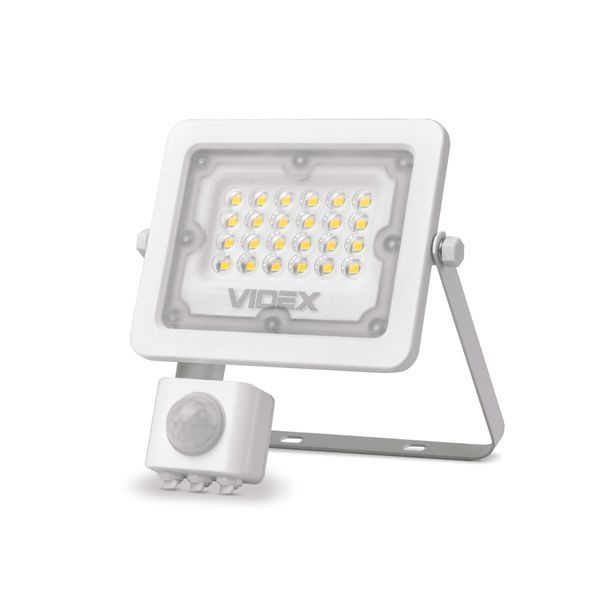 LED прожектор VIDEX F2e 10W 900Lm 5000K 220V з датчиком руху та освітленості 27541 фото