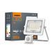 LED прожектор VIDEX F2e 10W 900Lm 5000K 220V з датчиком руху та освітленості 27541 фото 1